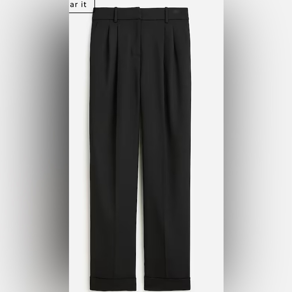 New Jcrew Wide-Leg Essential Pant In Italian City Wool Blend